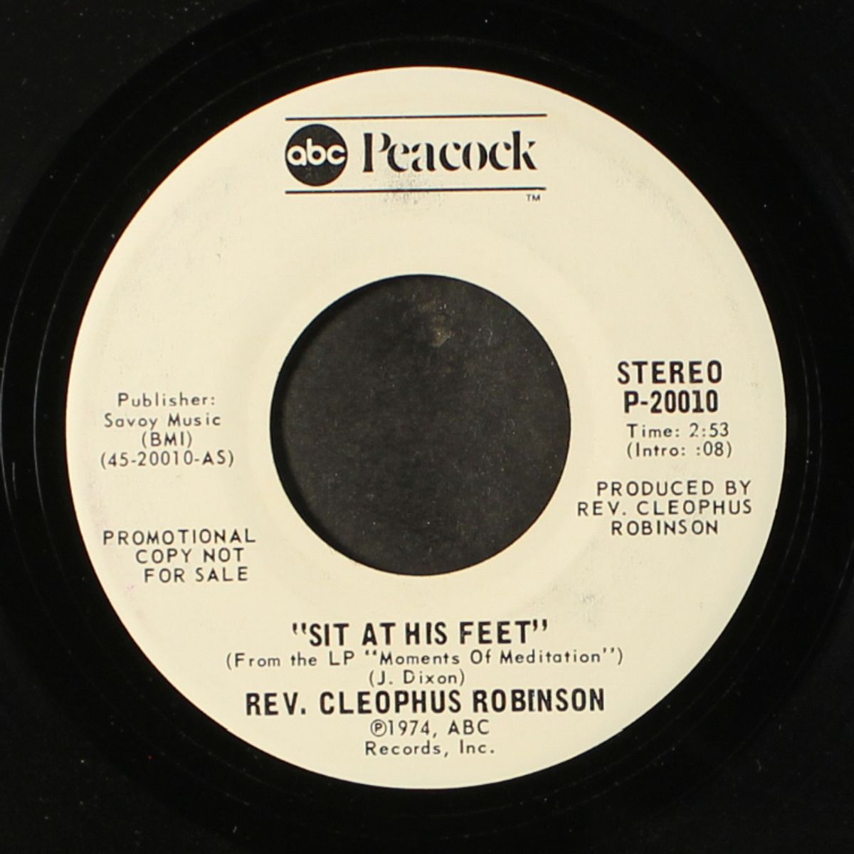 sit at his feet / mono by REV. CLEOPHUS ROBINSON