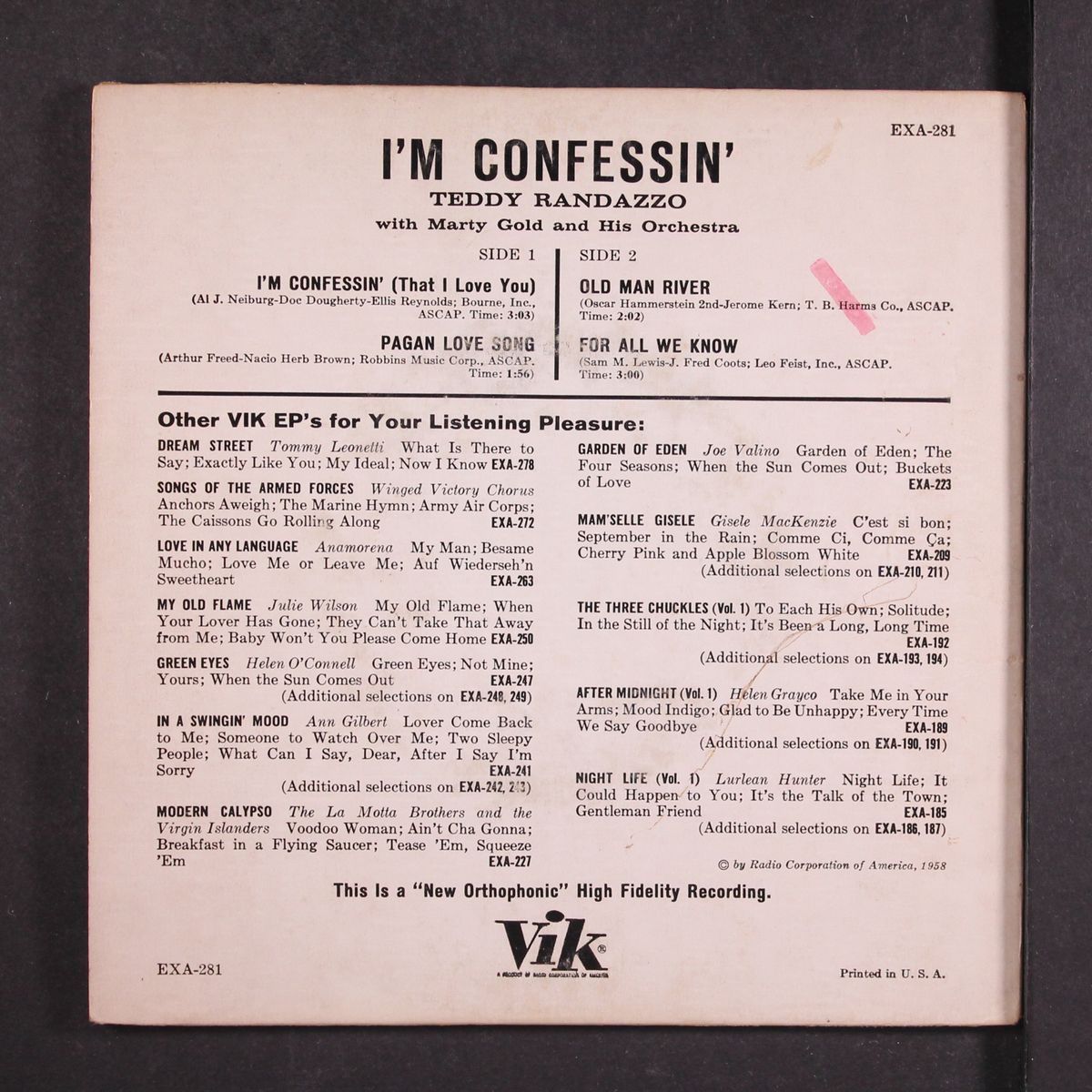 i'm confessin' by TEDDY RANDAZZO