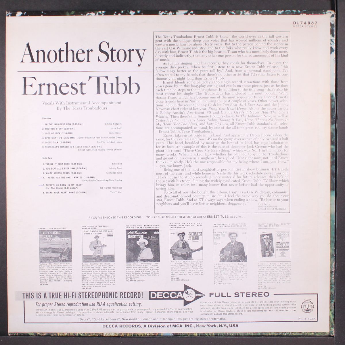 another story by ERNEST TUBB