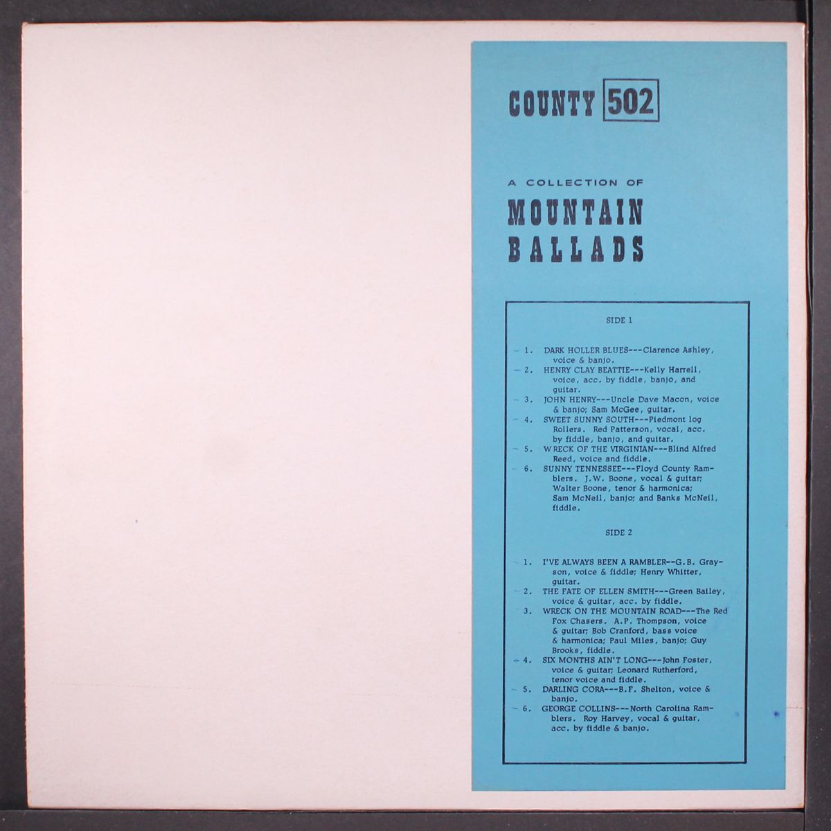 a collection of mountain ballads by VARIOUS