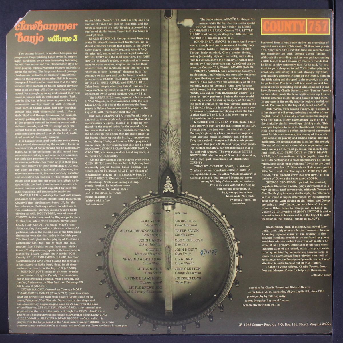 clawhammer banjo, vol. 3 by VARIOUS