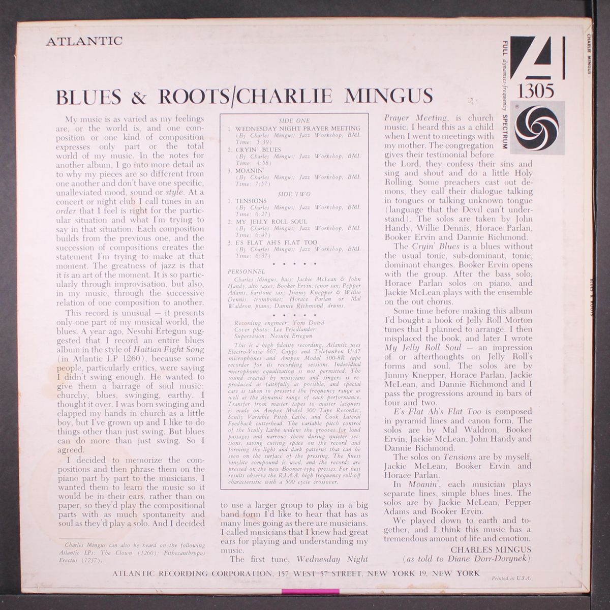 blues & roots by CHARLES MINGUS