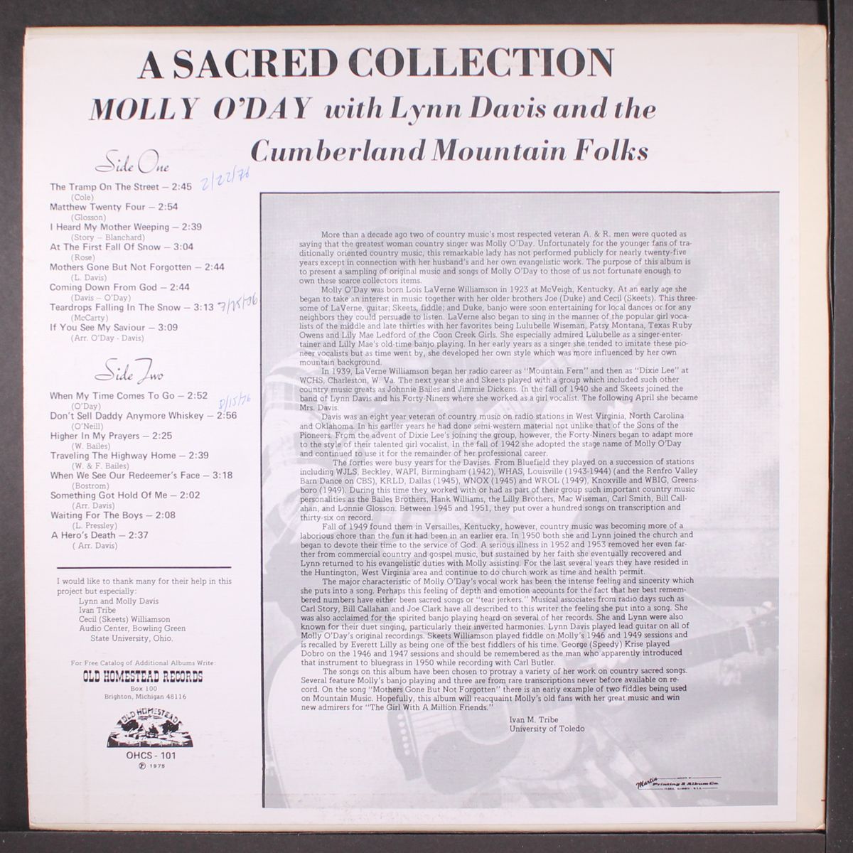 a sacred collection by MOLLY O'DAY