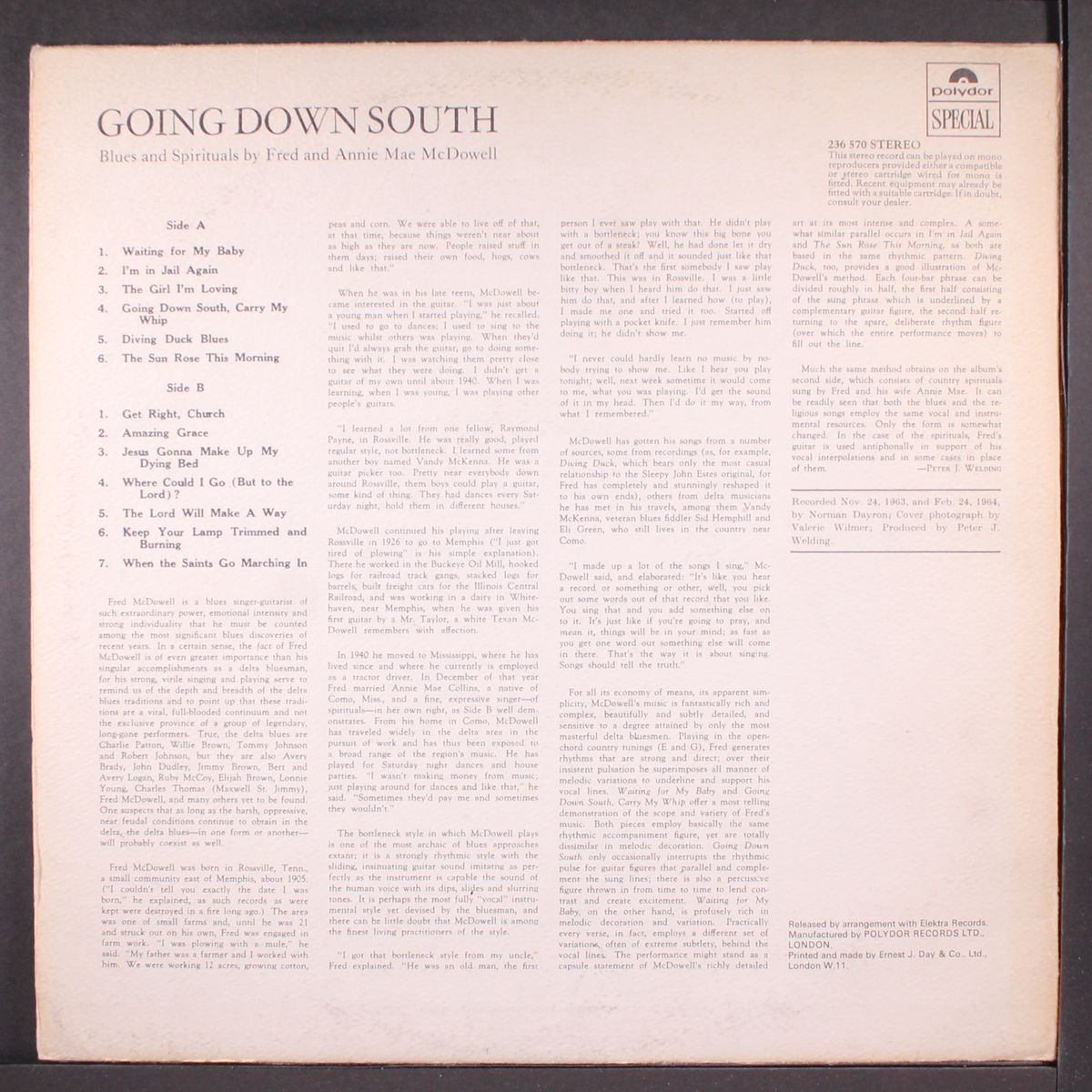 going down south; blues and spirituals by FRED & ANNIE MAE MCDOWELL