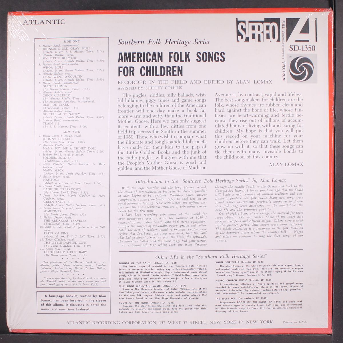 southern folk heritage series; american folk songs for children by VARIOUS
