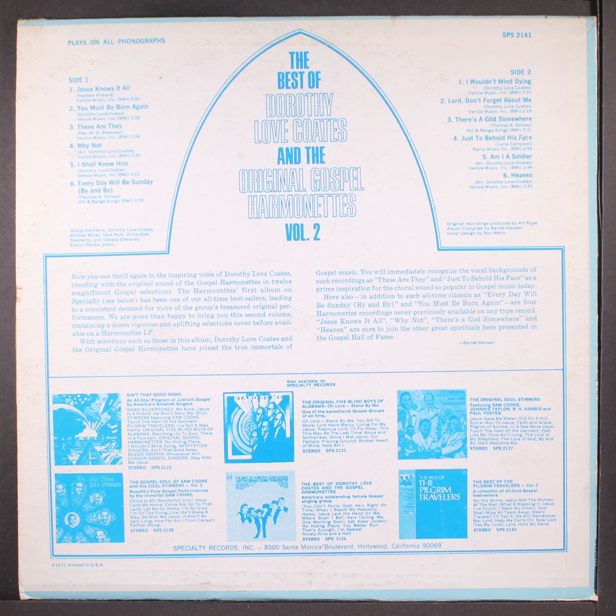 best of, vol. 2 by DOROTHY LOVE COATES & ORIGINAL GOSPEL HARMONETTES