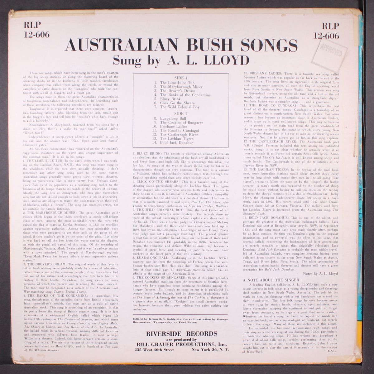 australian bush songs by A.L. LLOYD