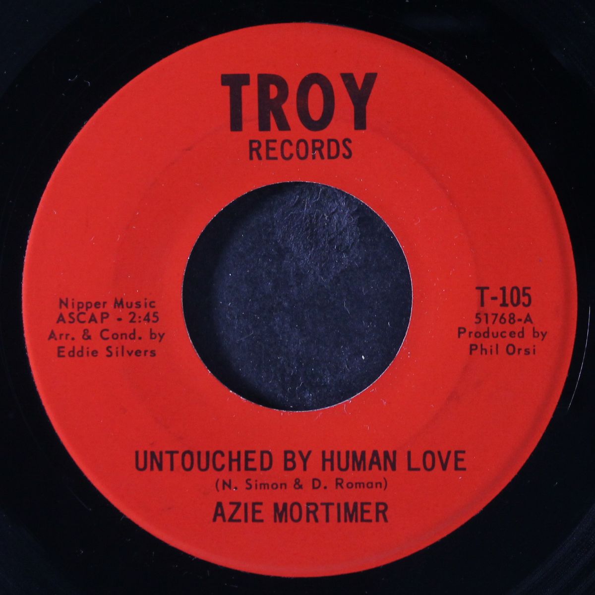 untouched by human love / running back from love by AZIE MORTIMER