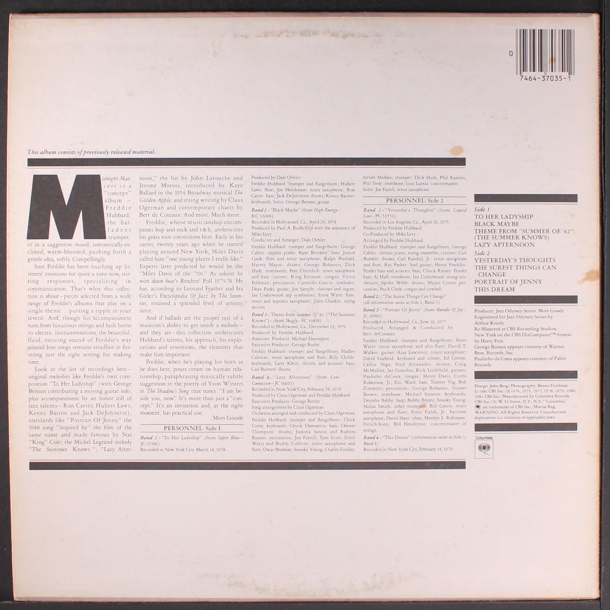 midnight matinee by FREDDIE HUBBARD