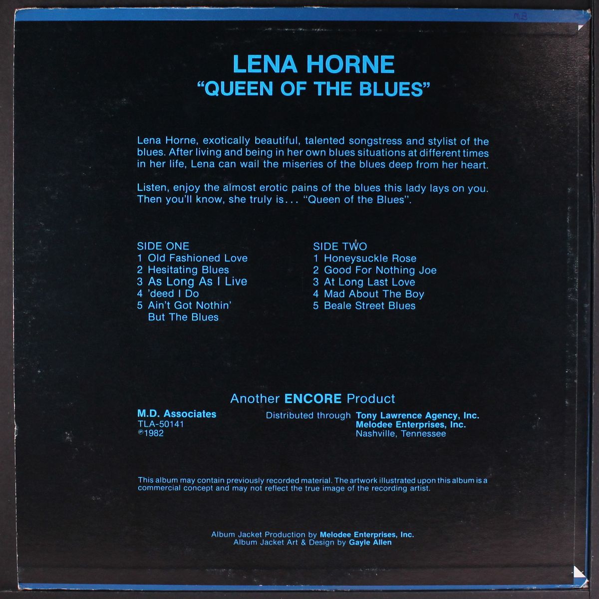 queen of the blues by LENA HORNE