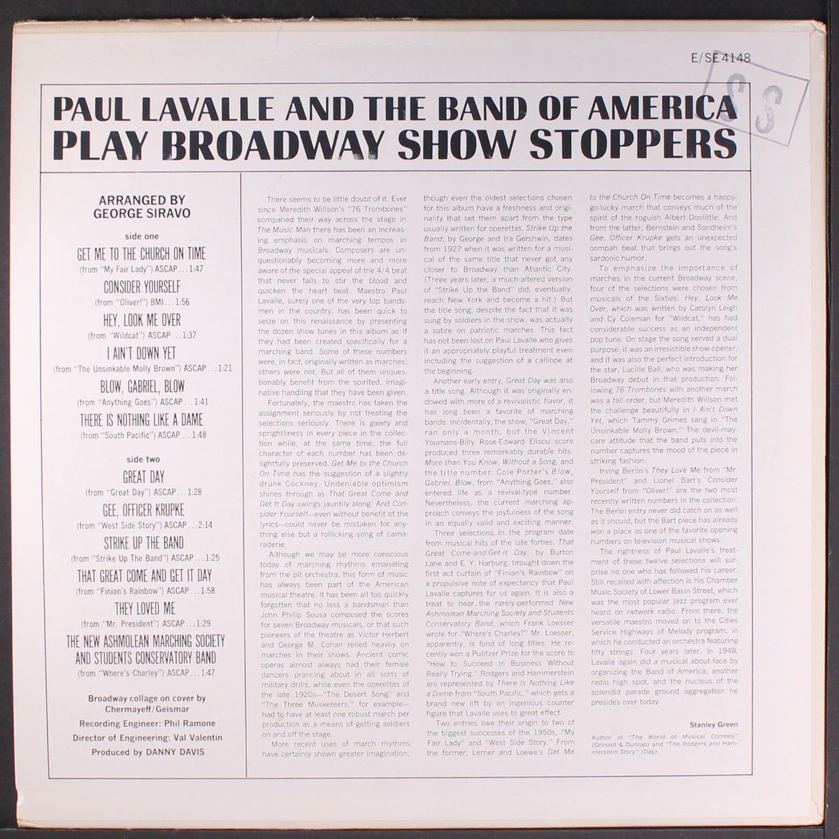 play broadway show stoppers by PAUL LAVALLE
