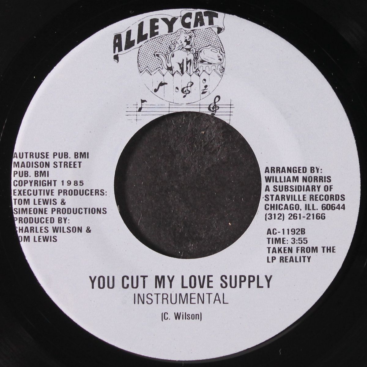 you cut my love supply / instrumental by CHARLES WILSON
