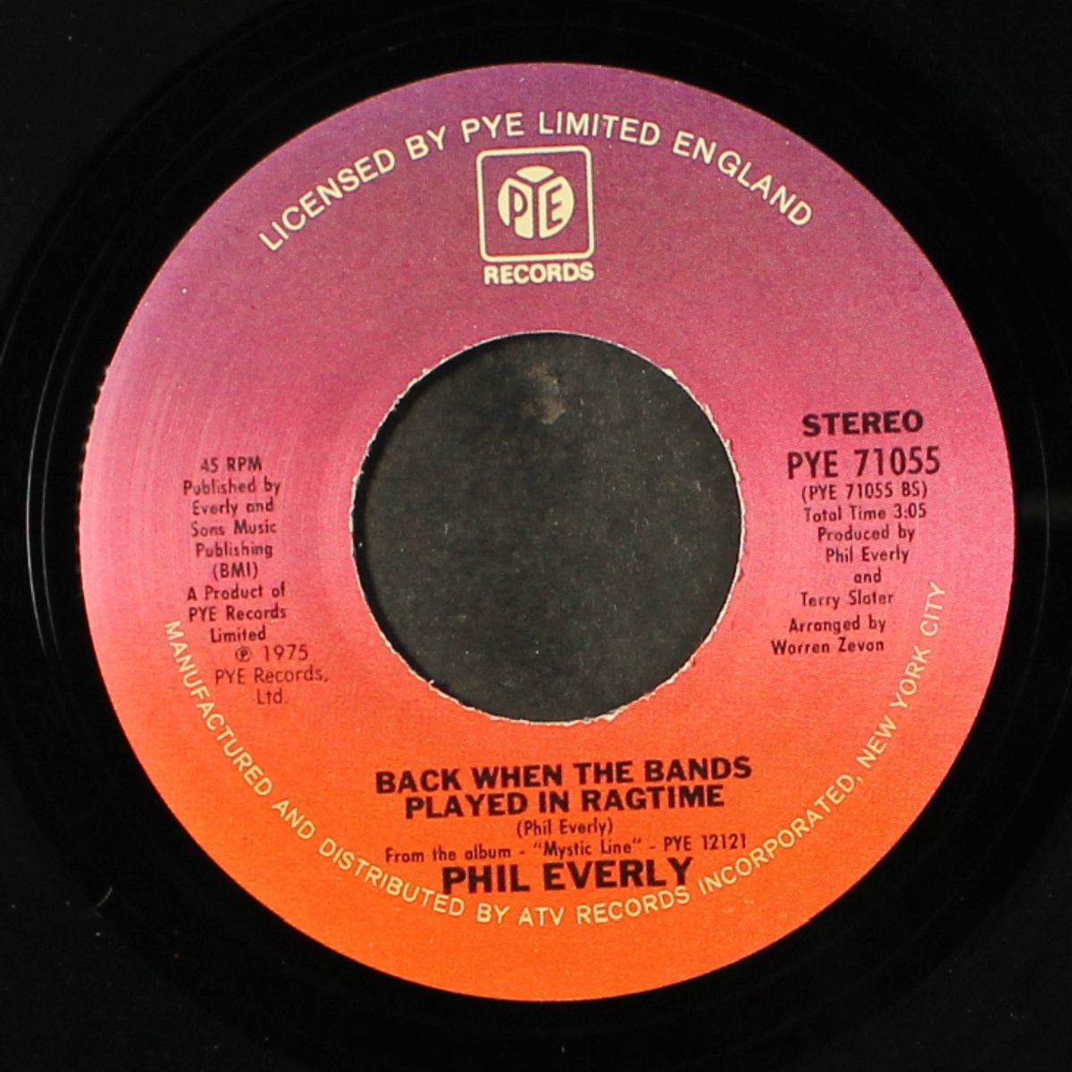 words in your eyes / back when the bands played in ragtime by PHIL EVERLY