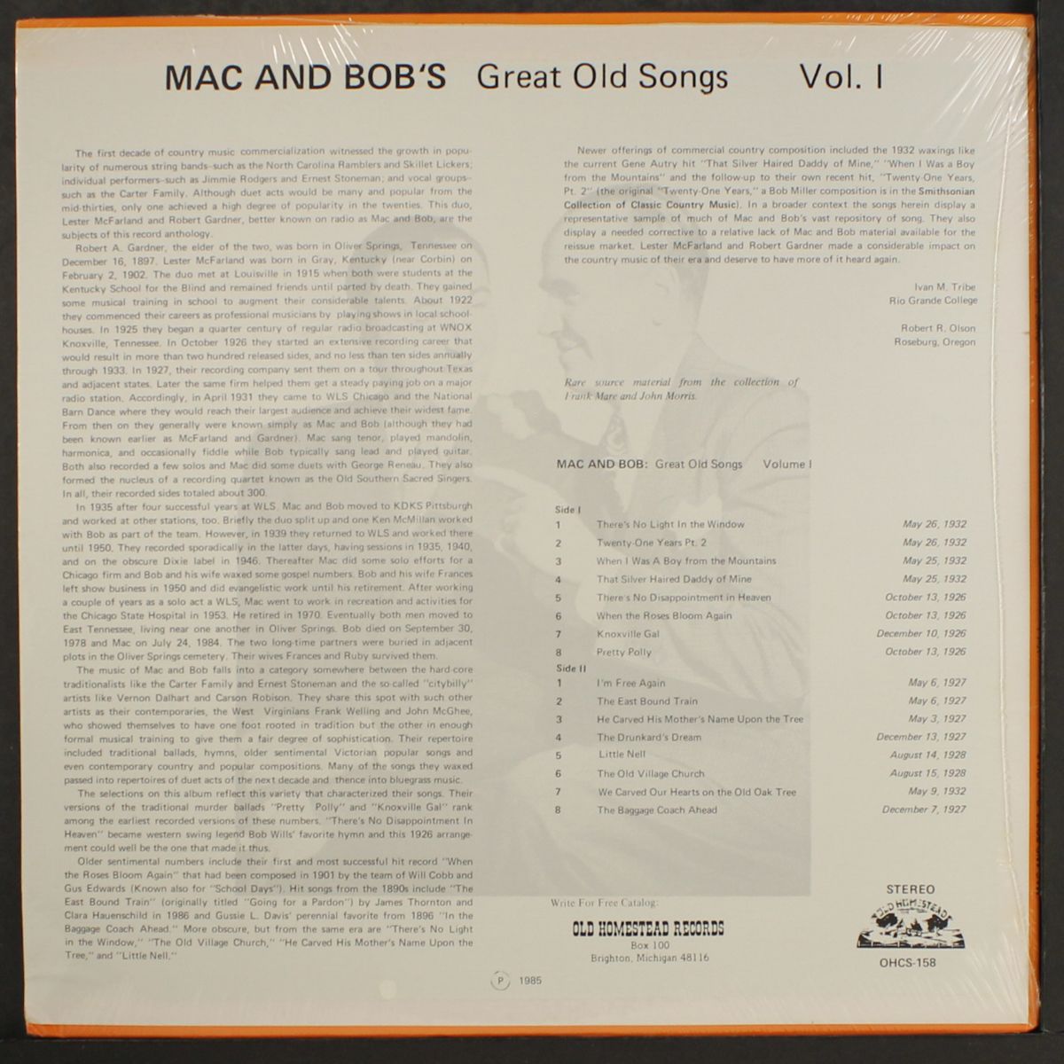 great old songs, vol. 1 by MAC & BOB