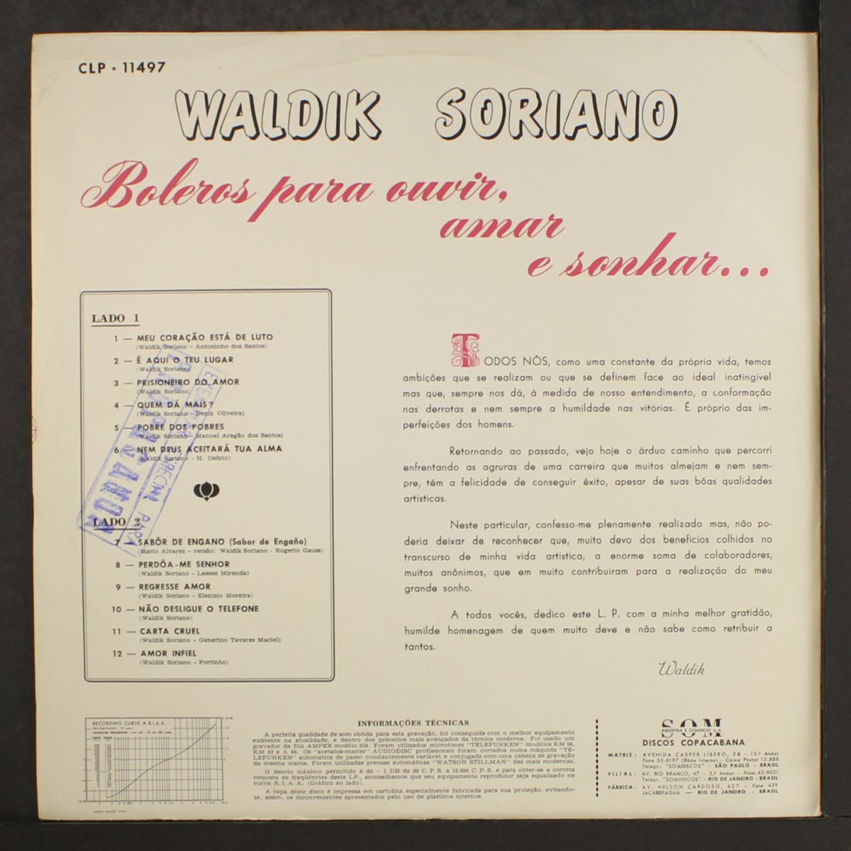 boleros para ouvir, amar e sonhar by WALDIK SORIANO