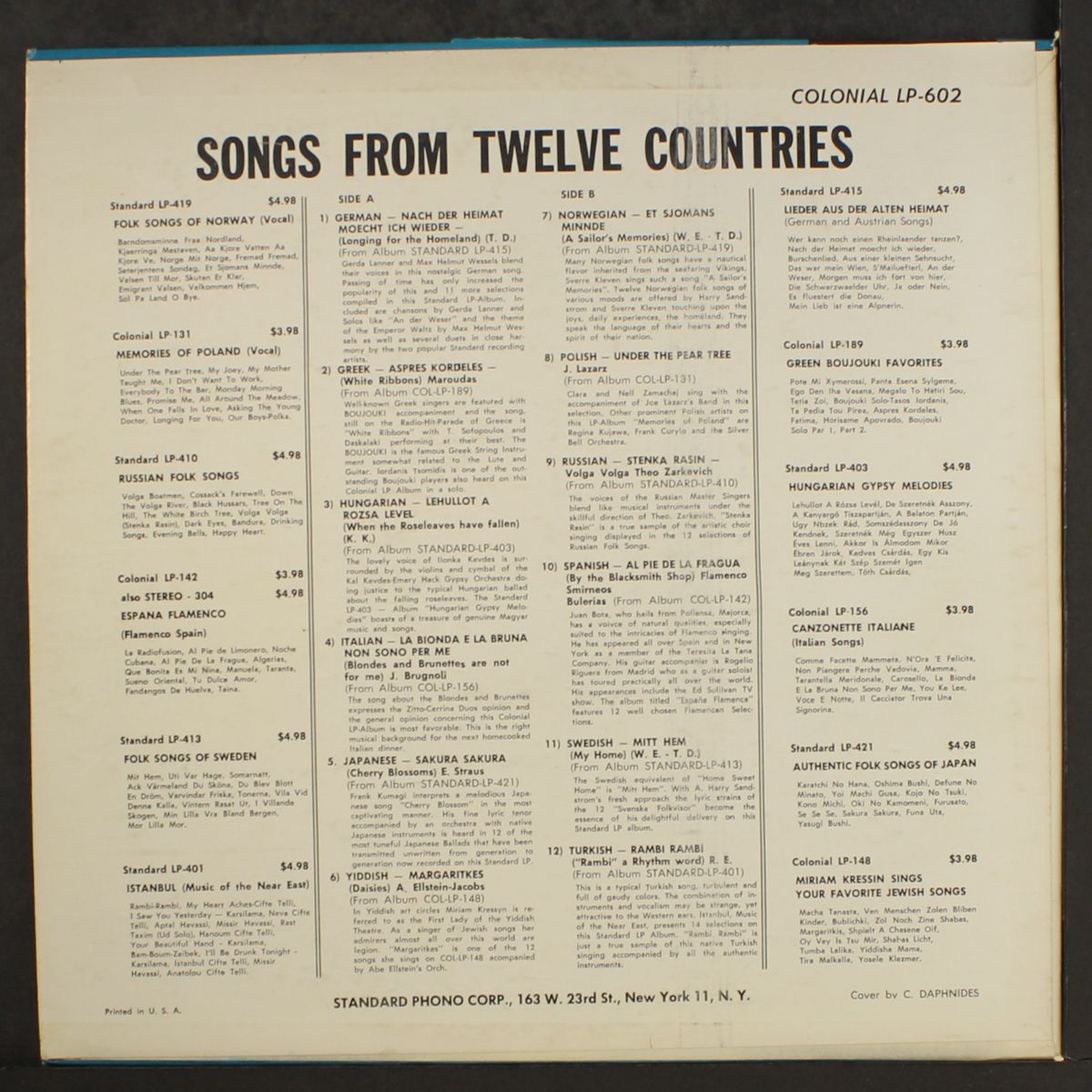 songs from twelve countries by VARIOUS