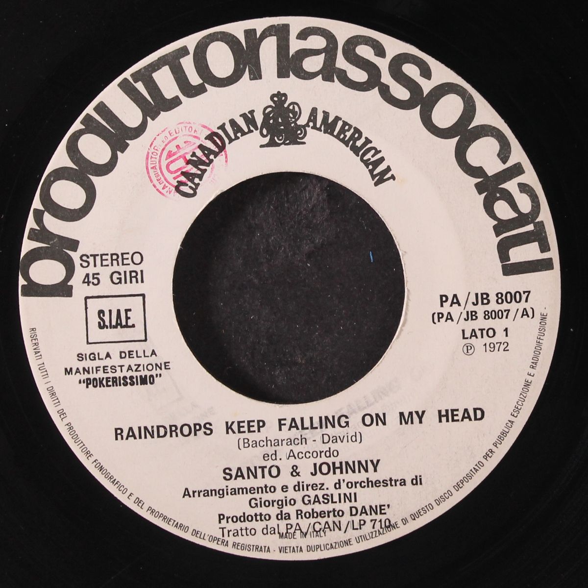 raindrops keep falling on my head by SANTO & JOHNNY