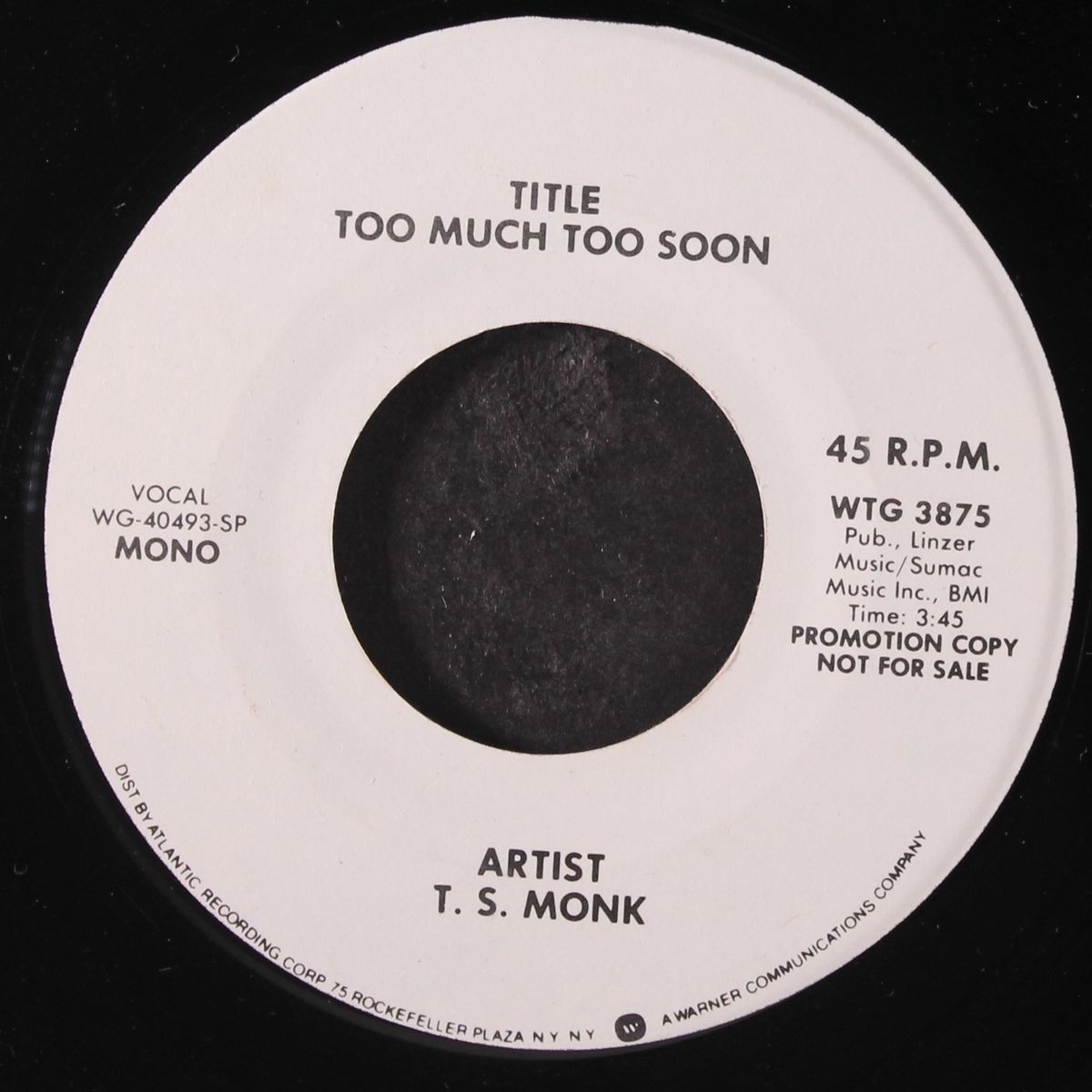 too much too soon by T.S. MONK