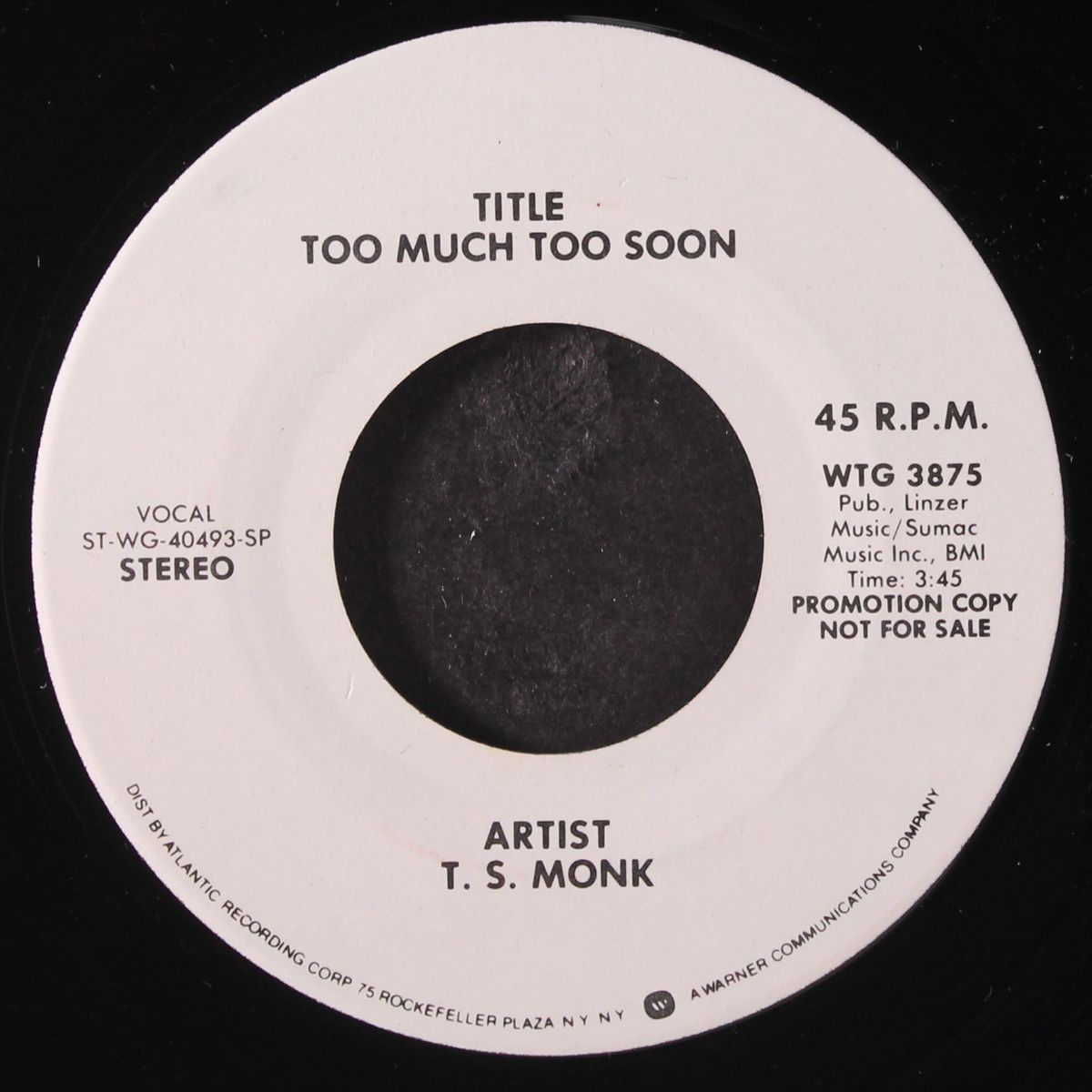 too much too soon by T.S. MONK