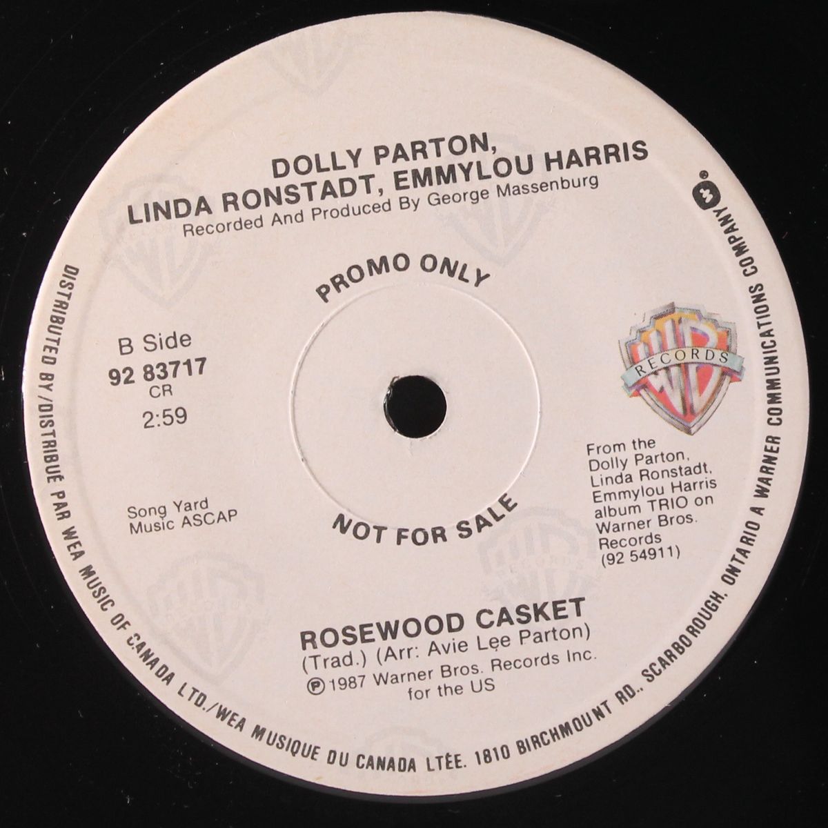 telling me lies / rosewood casket by DOLLY PARTON / RONSTADT / HARRIS