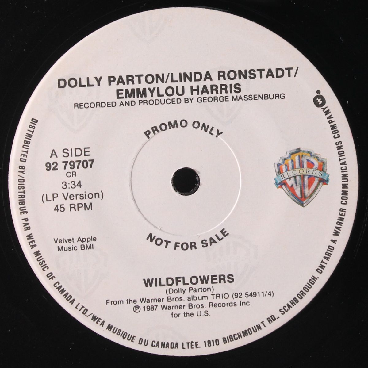 wildflowers / hobo's meditation by DOLLY PARTON / RONSTADT / HARRIS