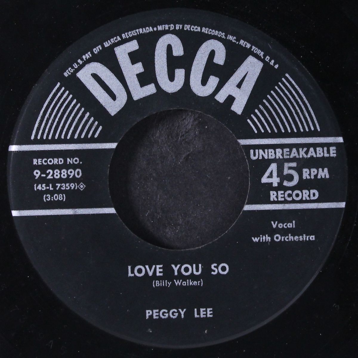 baubles, bangles and beads / love you so by PEGGY LEE