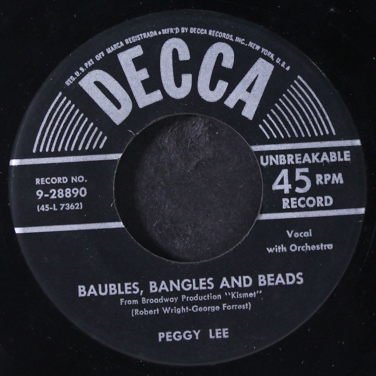 baubles, bangles and beads / love you so by PEGGY LEE