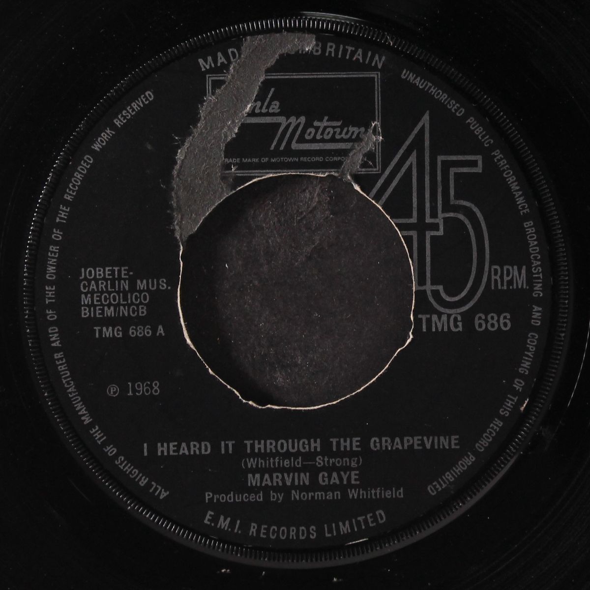 i heard it through the grapevine / need somebody by MARVIN GAYE