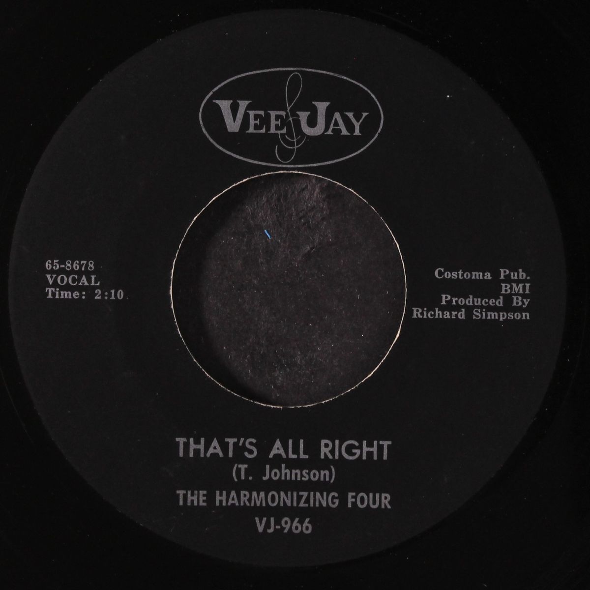 now the day is over / that's all right by HARMONIZING FOUR