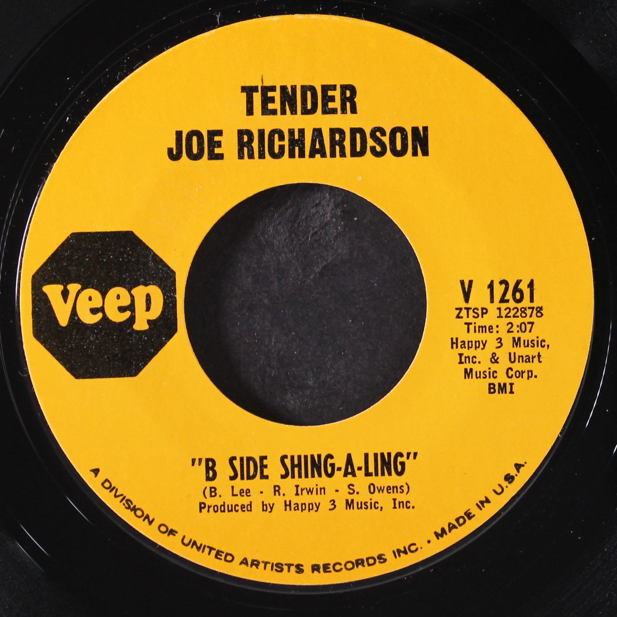 the choo choo / b side shing-a-ling by TENDER JOE RICHARDSON
