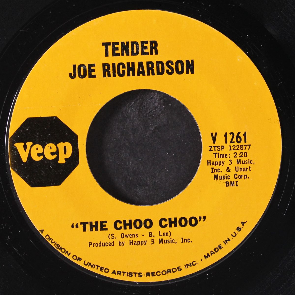 the choo choo / b side shing-a-ling by TENDER JOE RICHARDSON