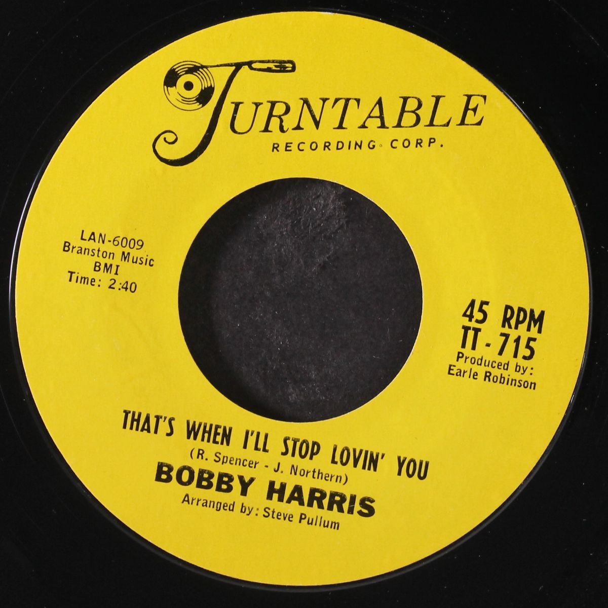 password is love / that's when i'll stop lovin' you by BOBBY HARRIS