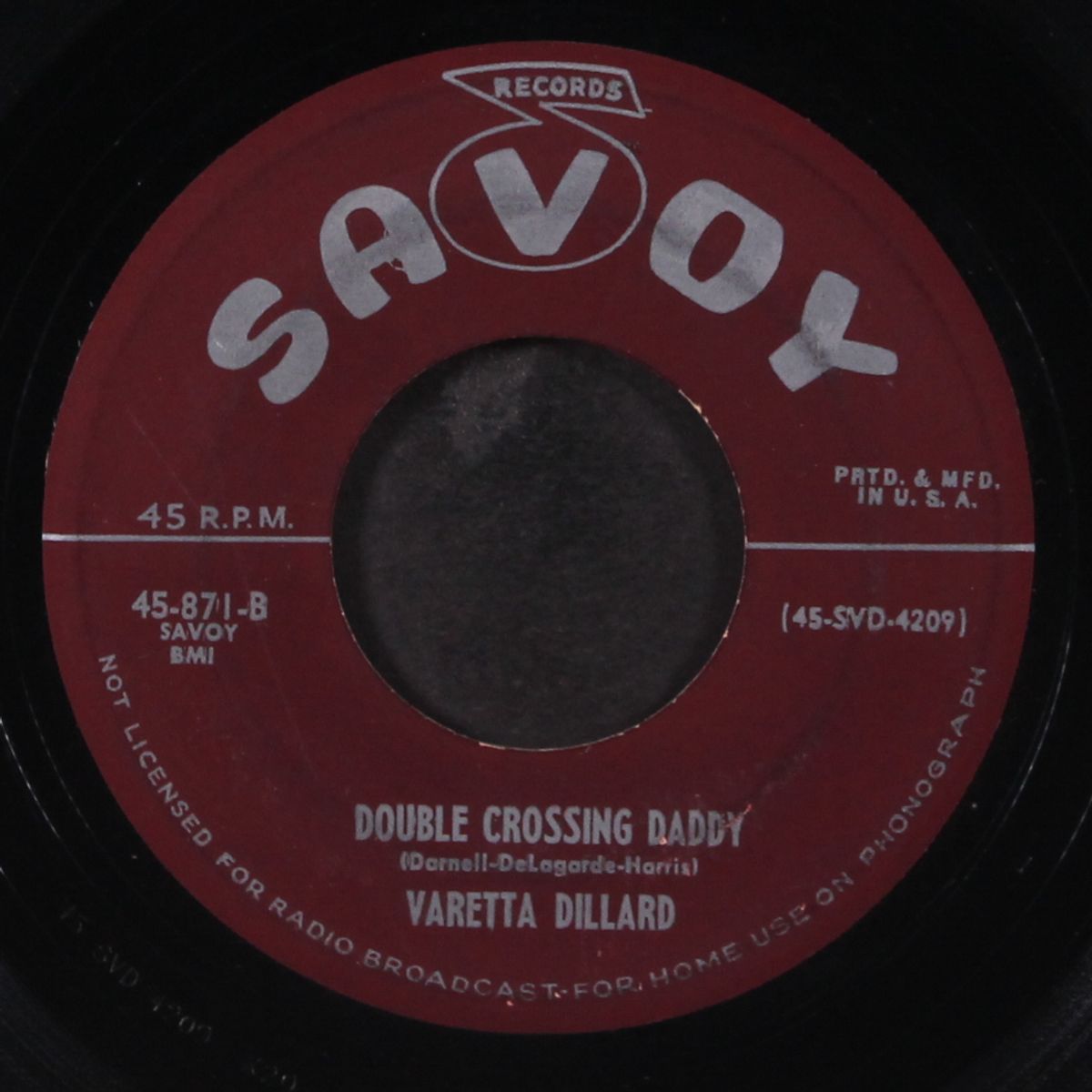 double crossing daddy / i cried and cried by VARETTA DILLARD