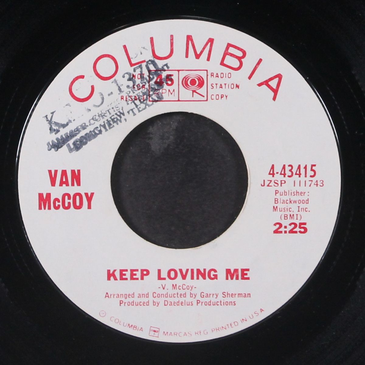 butterfly / keep loving me by VAN MCCOY