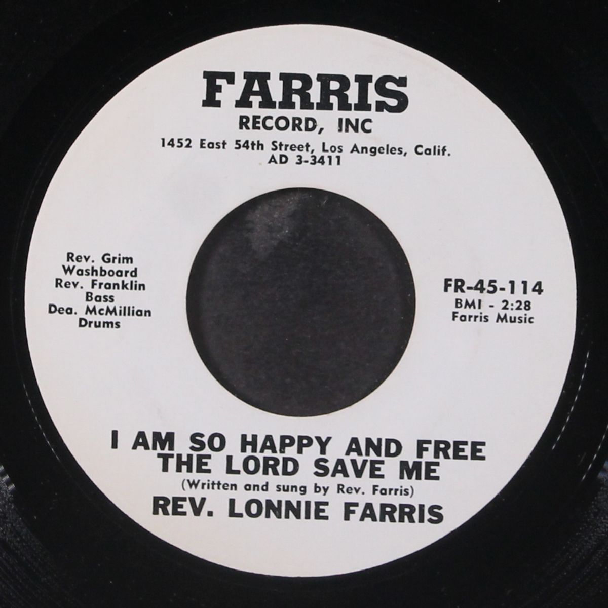 peace in the valley / i am so happy and free the lord save me by REV. LONNIE FARRIS