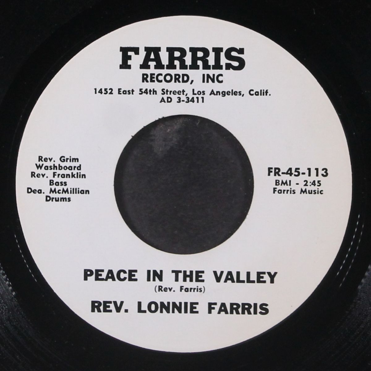 peace in the valley / i am so happy and free the lord save me by REV. LONNIE FARRIS