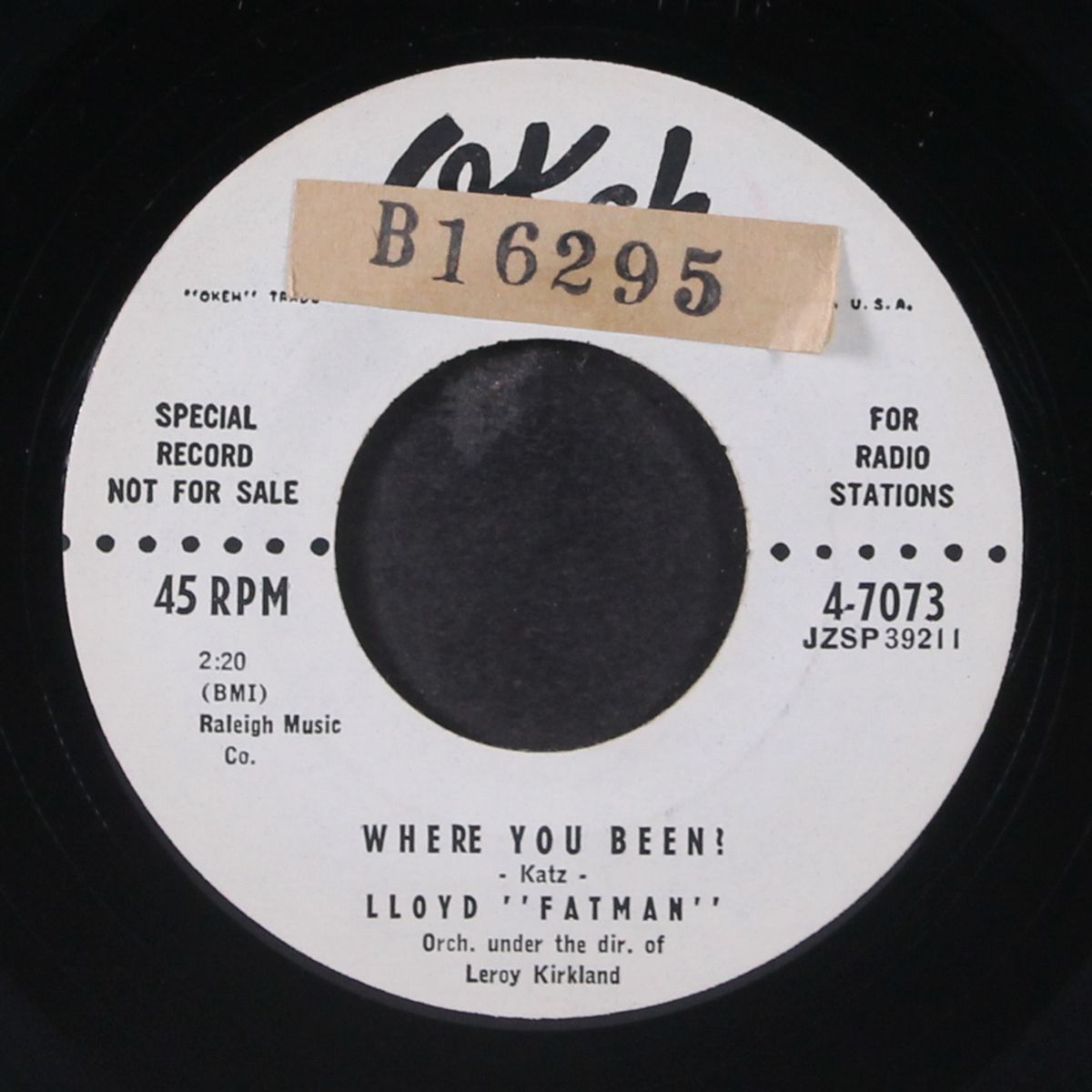 where you been? / part-time sweetheart by LLOYD FATMAN