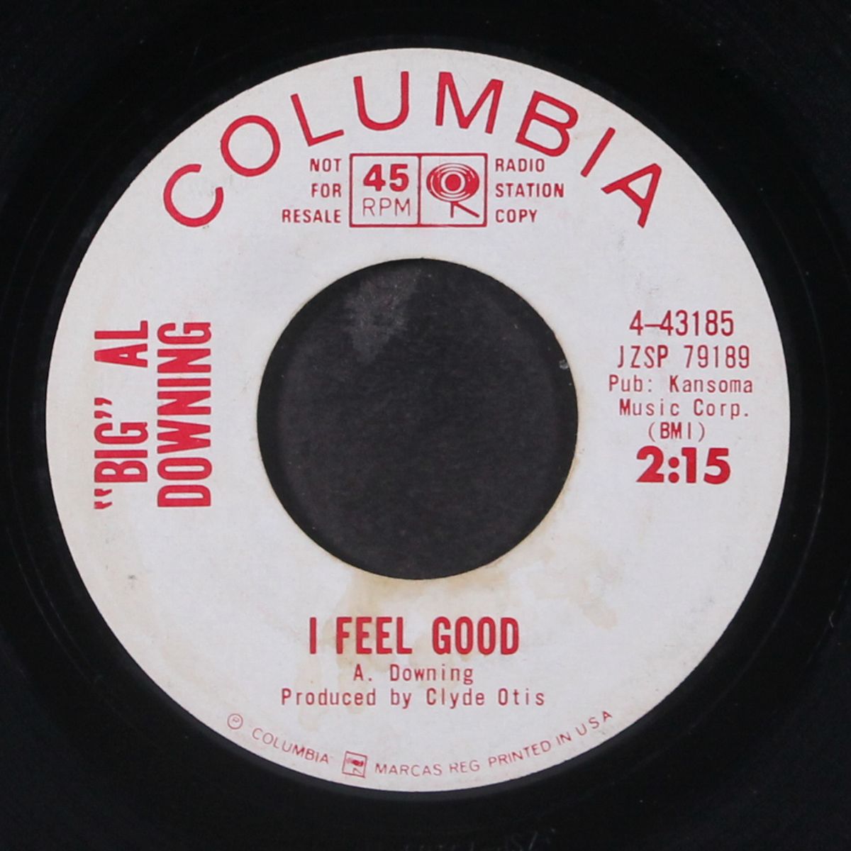 i feel good / georgia slop by BIG AL DOWNING