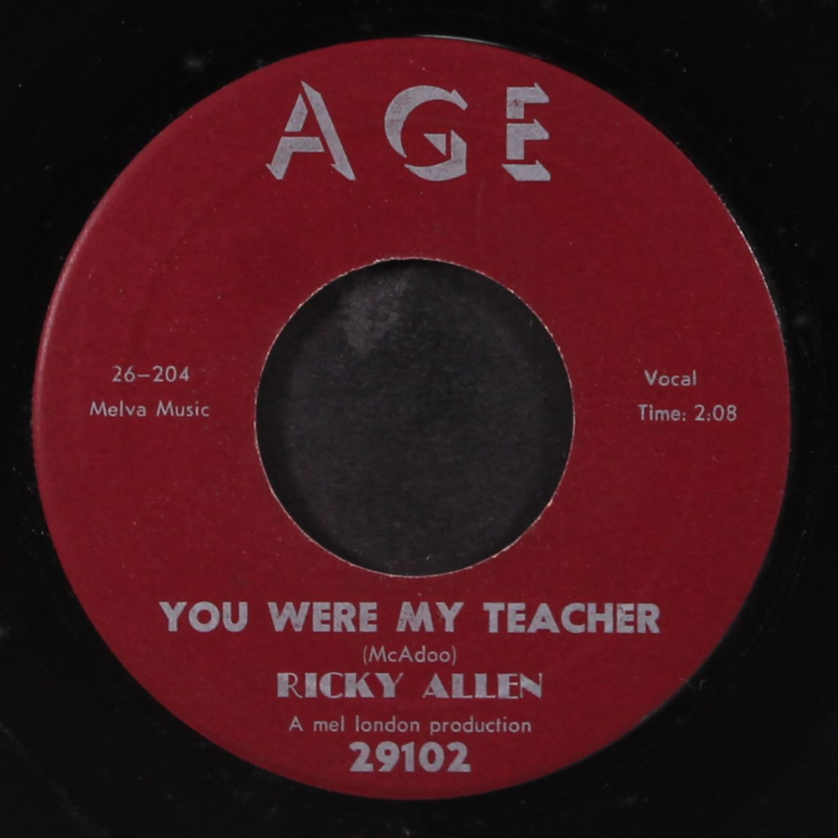 you'd better be sure / you were my teacher by RICKY ALLEN