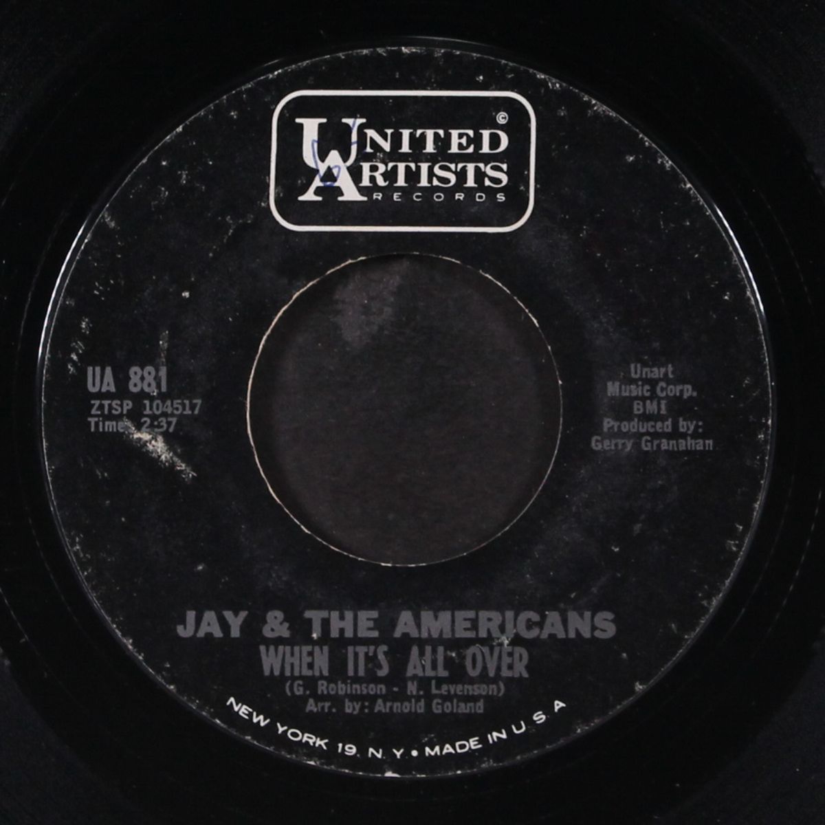 cara-mia / when it's all over by JAY & AMERICANS