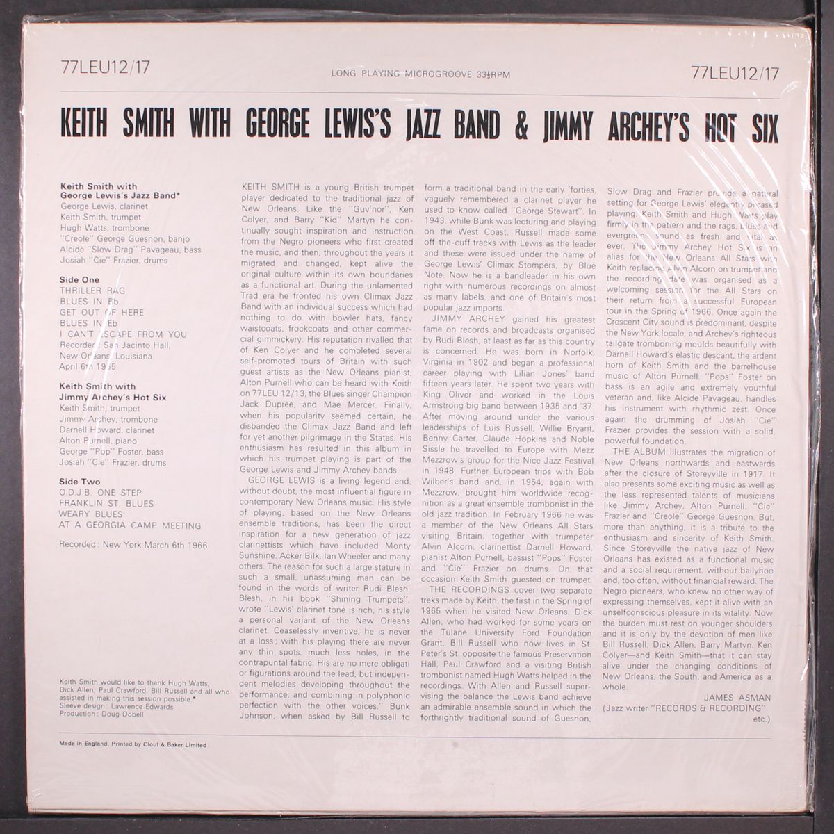 with george lewis's jazz bnad & jimmy yancey's hot six by KEITH SMITH