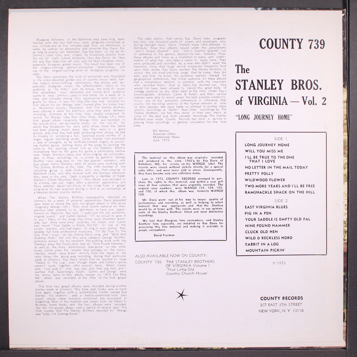 of virginia, vol. 2 by STANLEY BROTHERS