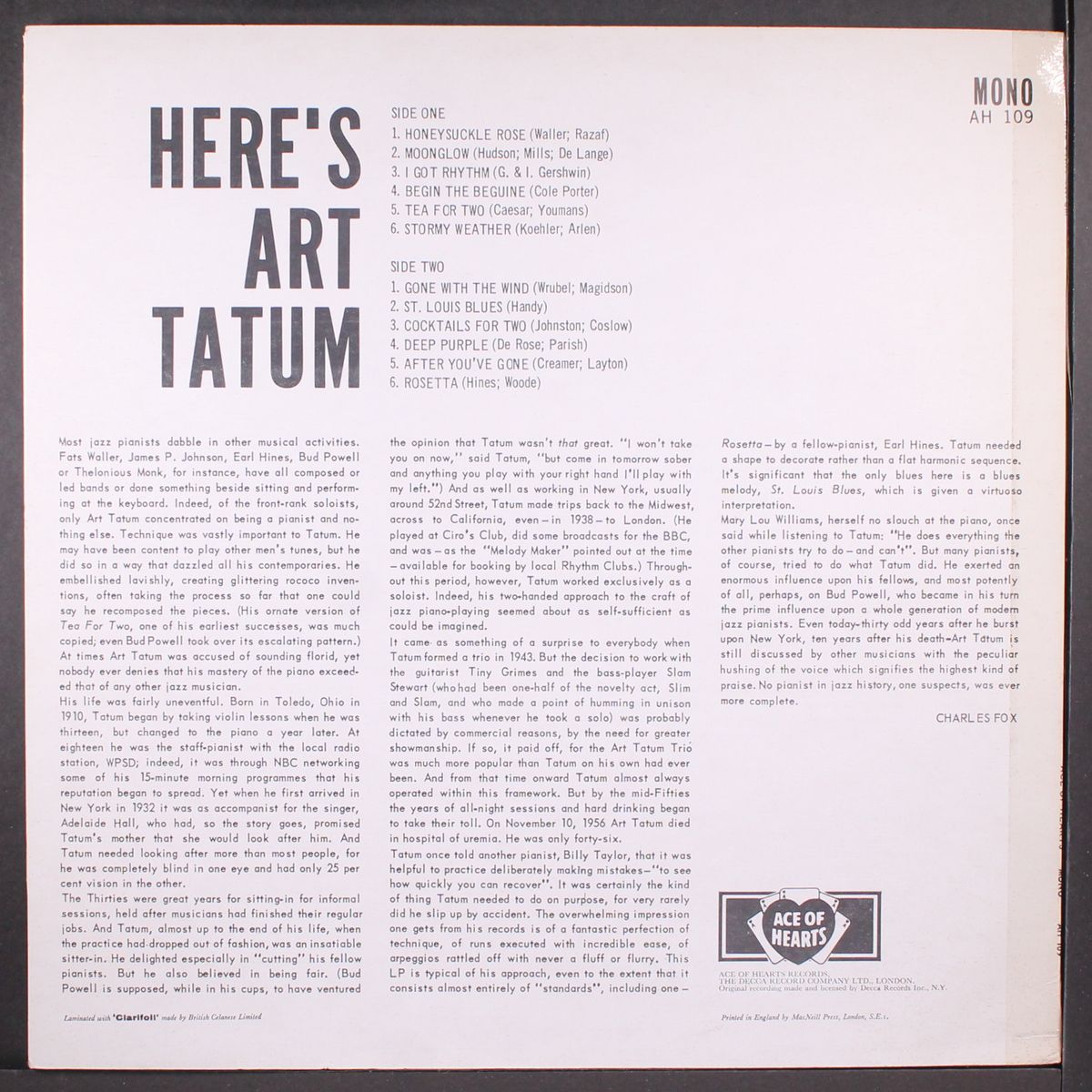here's art tatum by ART TATUM