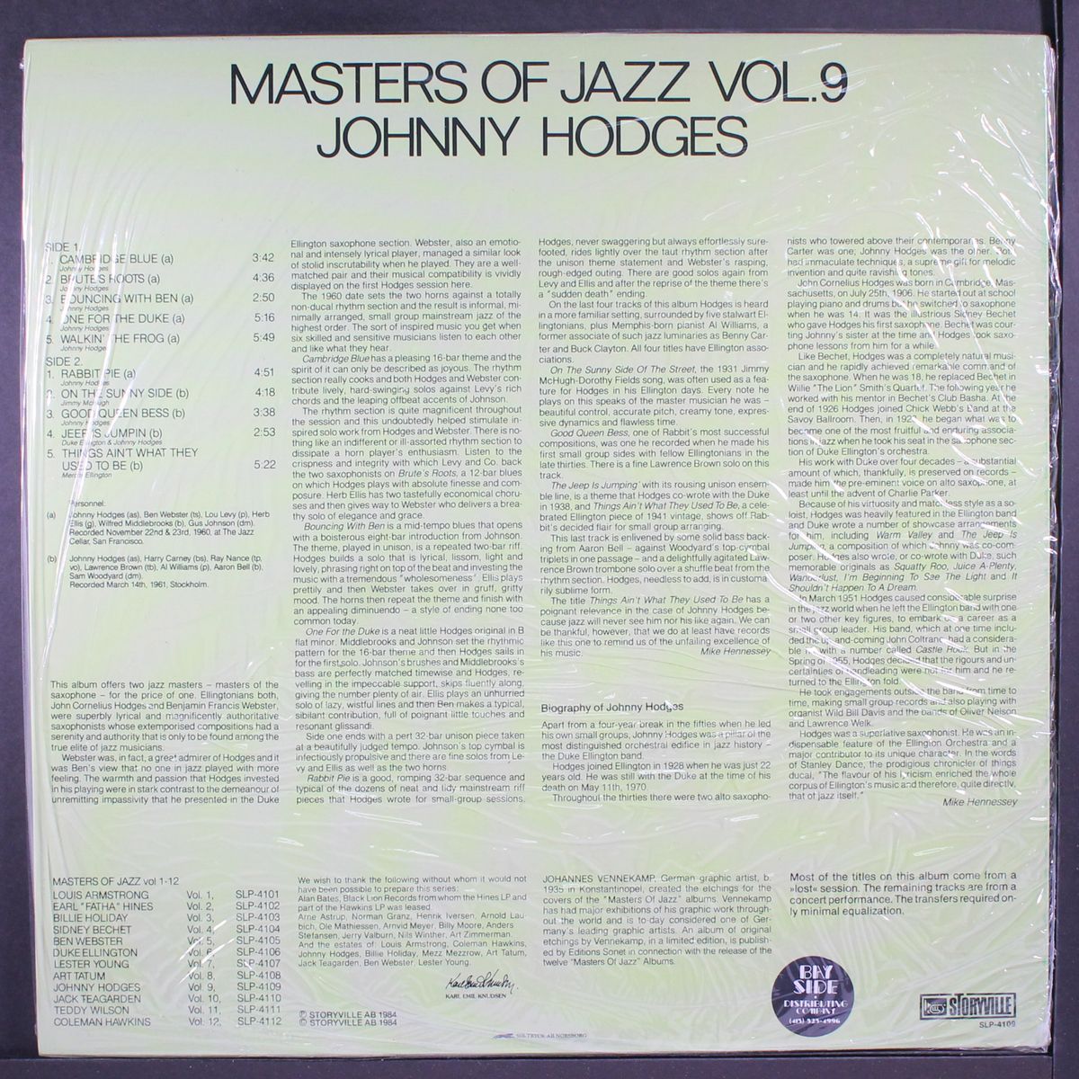master of jazz by JOHNNY HODGES