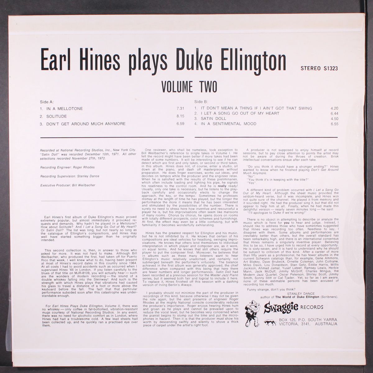 plays duke ellington, vol. 2 by EARL HINES