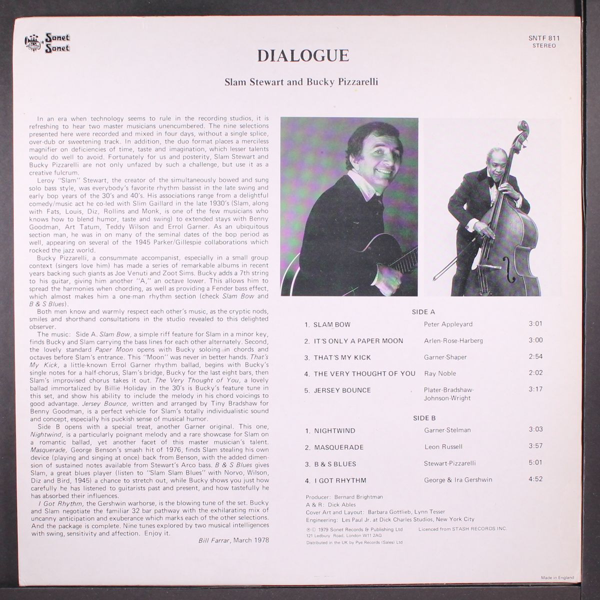 dialogue by SLAM STEWART & BUCKY PIZZARELLI