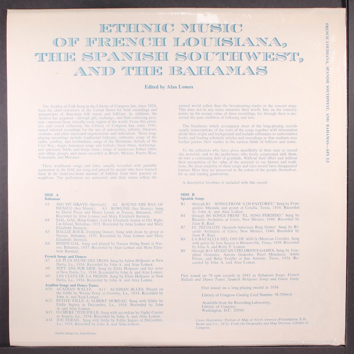 ethnic music of french louisiana, the spanish southwest and the bahamas by VARIOUS