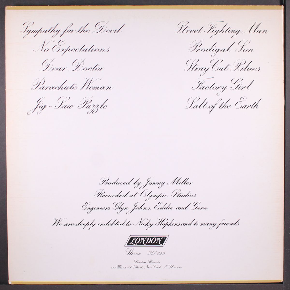 beggar's banquet by ROLLING STONES