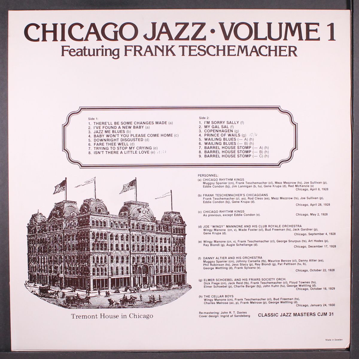 chicago jazz, vol. 1 by FRANK TESCHEMACHER