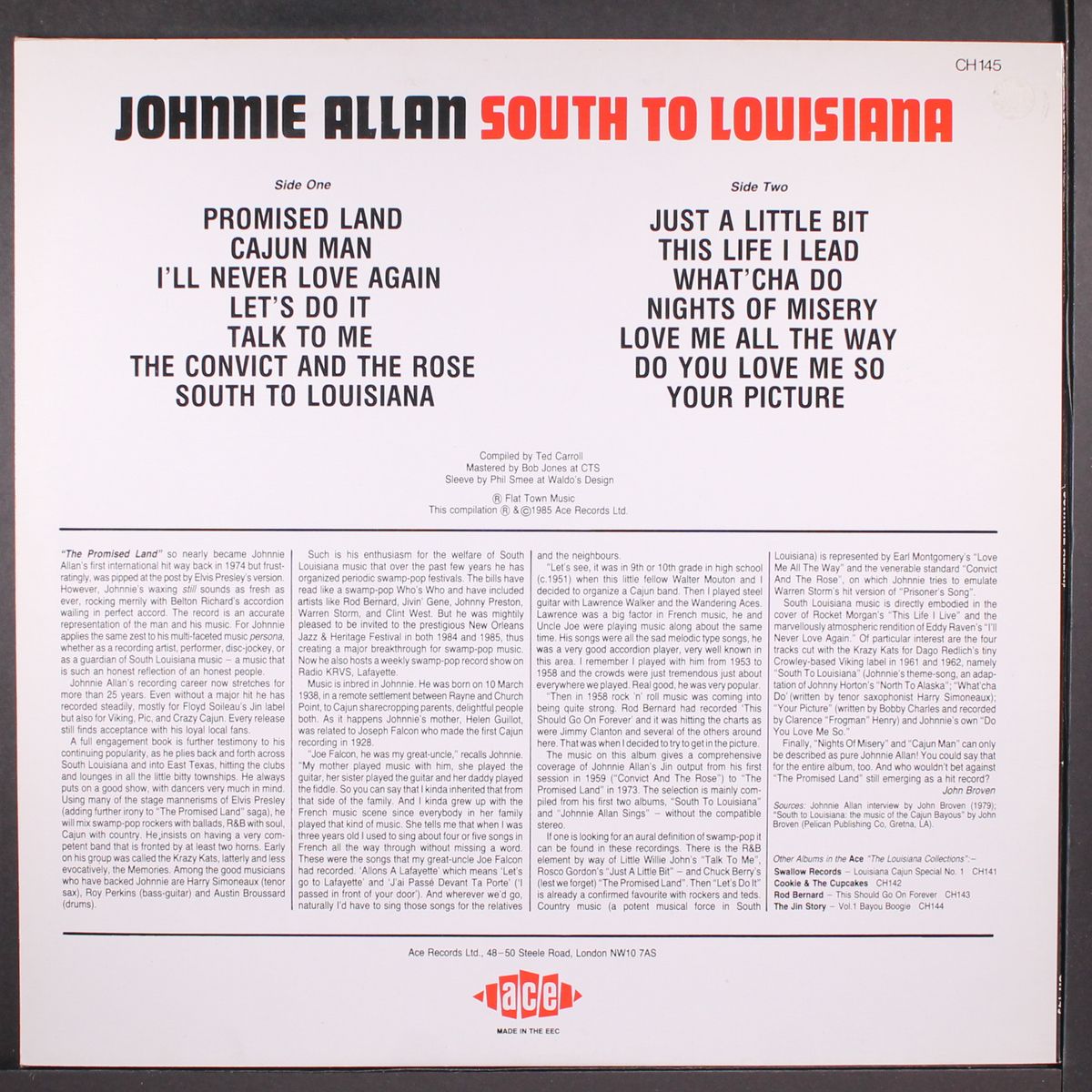 south to louisiana by JOHNNIE ALLAN
